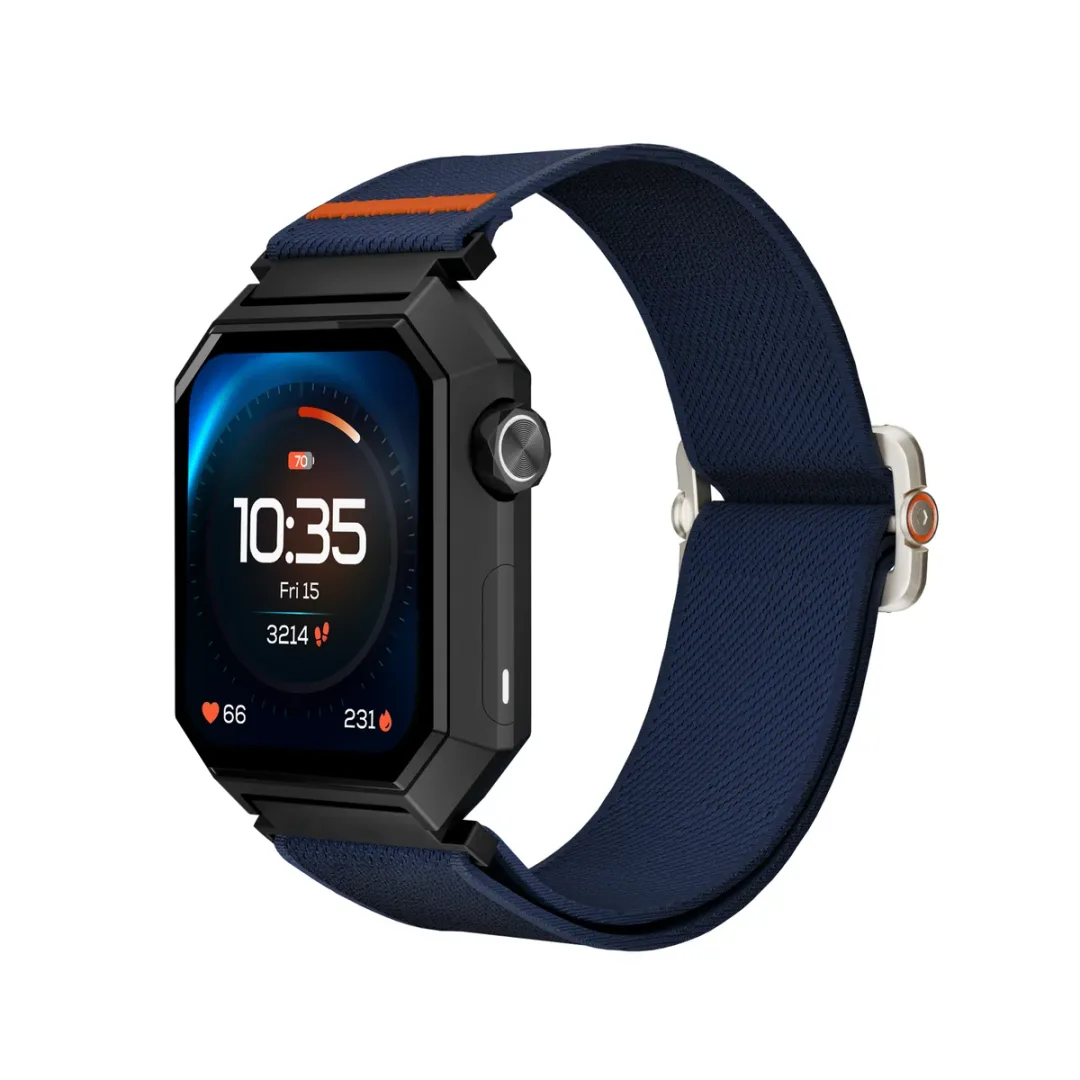 Post #5: Nylon 22mm Performance Arc strap, created for movement and built for all-day comfort. In Navy Blue, Ice Blue and Khaki G