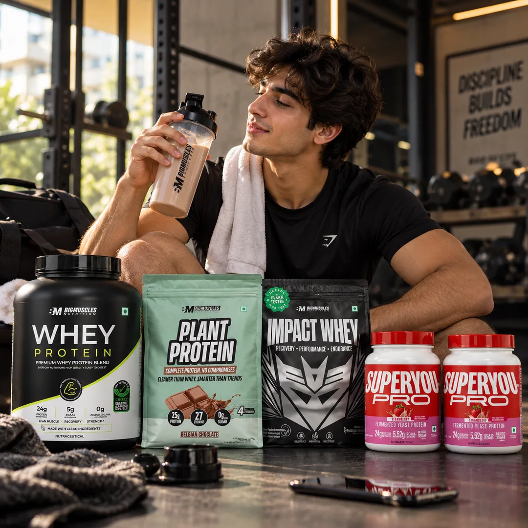 Post: Hitting protein goals made easy 🥛 Lab-tested whey + high-protein snacks for the days I'm running around.