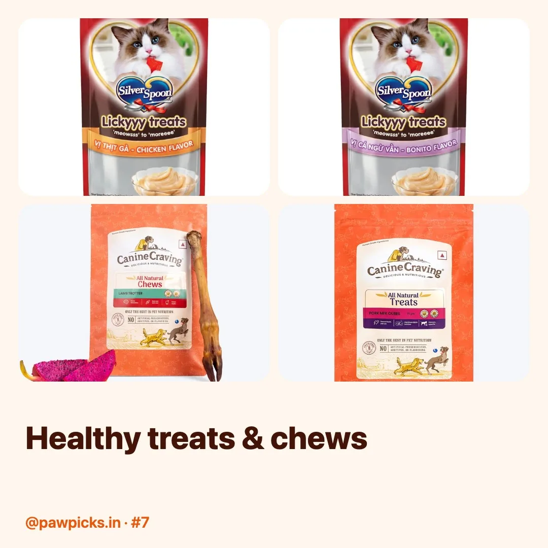 Post #7: Treats without the guilt 🦴 Dental chews, jerky & biscuits I use for training. Always check ingredients!