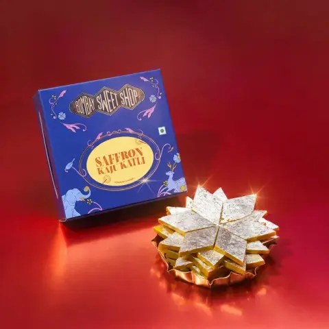 Photo of Saffron Kaju Katli in Festive Box